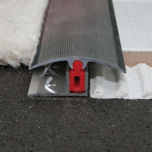 TTG 40mm Aluminium door Threshold Strip Adjustable Height/Pivots Easy clip Carpet - Inova Stair Nosings