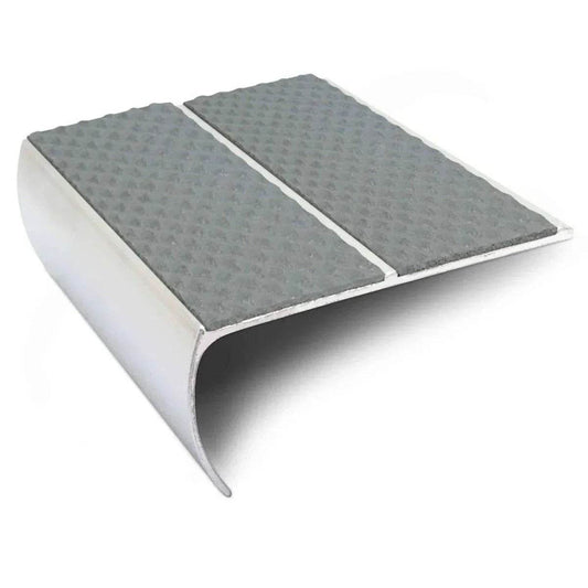  - NSL29 Tredsafe 87 x 40mm Aluminium Non Slip Stair Nosing Edge Trim With PVC Insert - 
