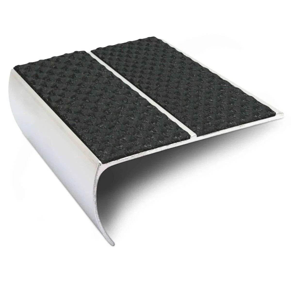  - NSL29 Tredsafe 87 x 40mm Aluminium Non Slip Stair Nosing Edge Trim With PVC Insert - 