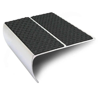  - NSL29 Tredsafe 87 x 40mm Aluminium Non Slip Stair Nosing Edge Trim With PVC Insert - 