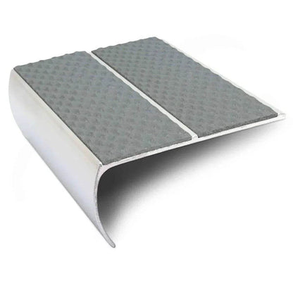  - NSL29 Tredsafe 87 x 40mm Aluminium Non Slip Stair Nosing Edge Trim With PVC Insert - 
