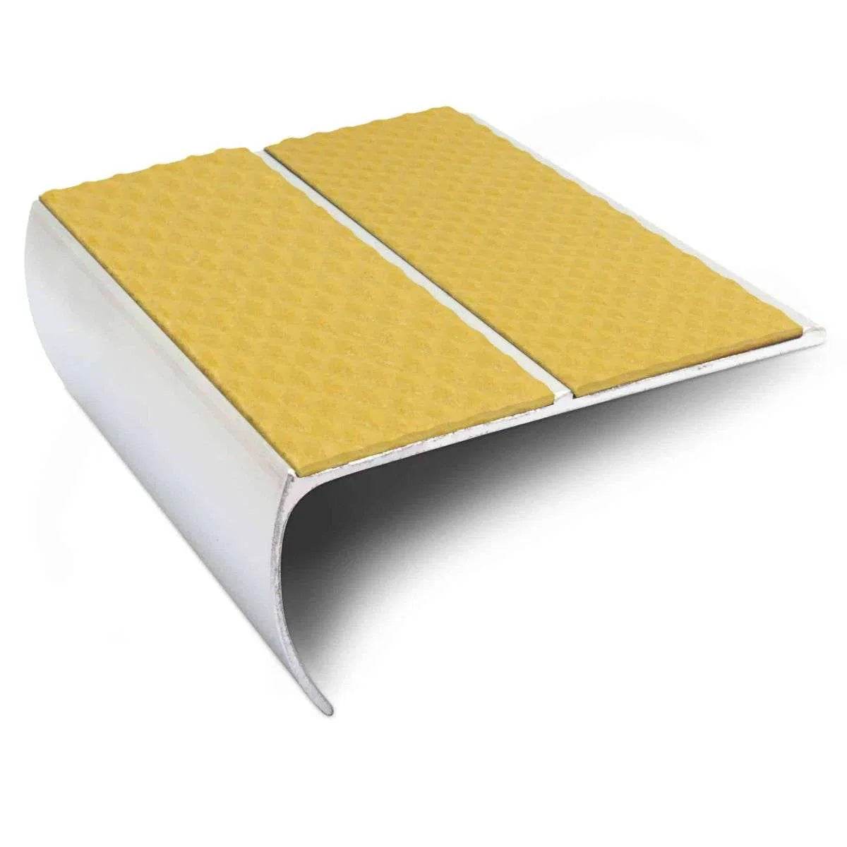  - NSL29 Tredsafe 87 x 40mm Aluminium Non Slip Stair Nosing Edge Trim With PVC Insert - 