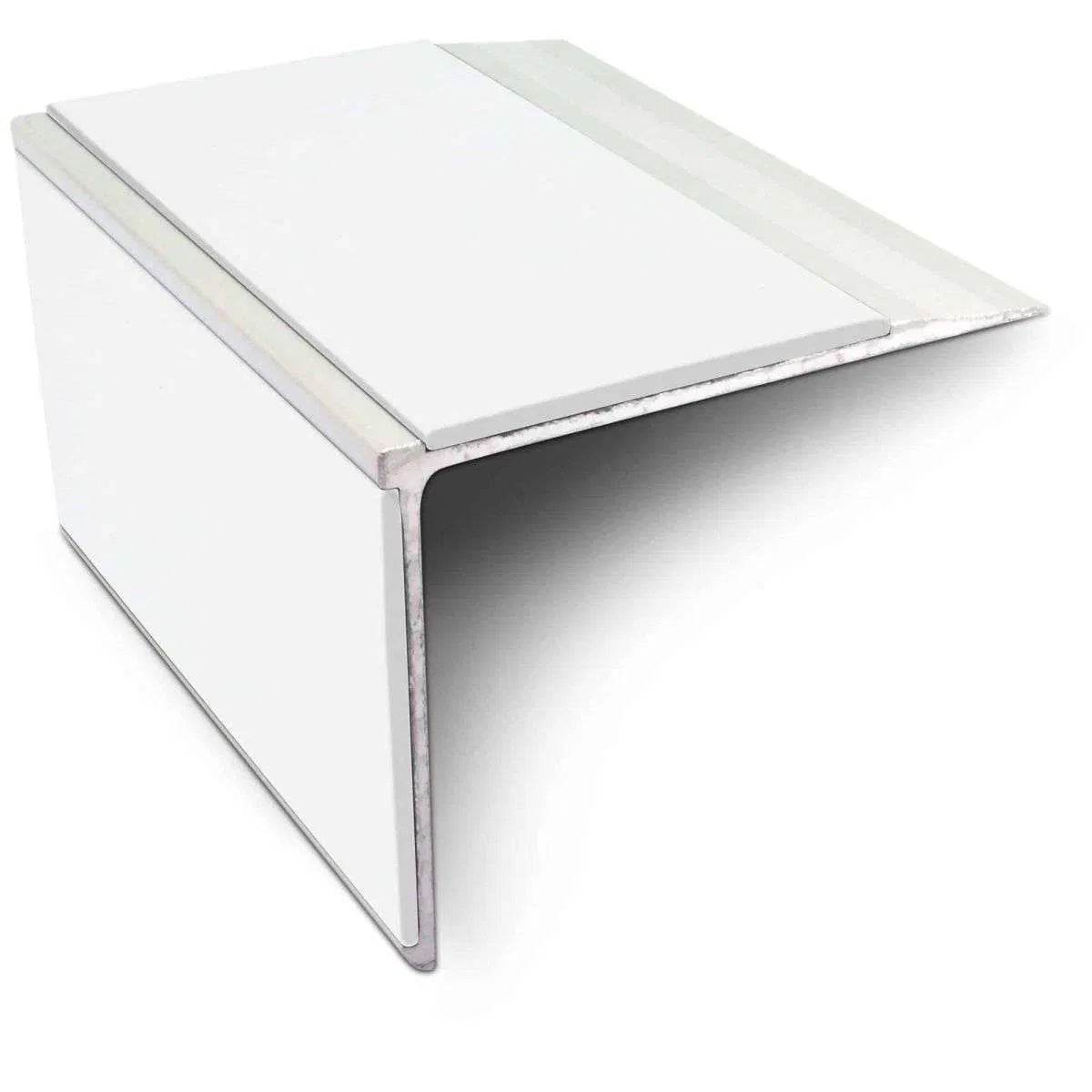  - NSL27 75x58mm DDA Compliant Aluminum Non-Slip Stair Nosing with PVC - Aluminium