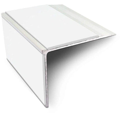  - NSL27 75x58mm DDA Compliant Aluminum Non-Slip Stair Nosing with PVC - Aluminium