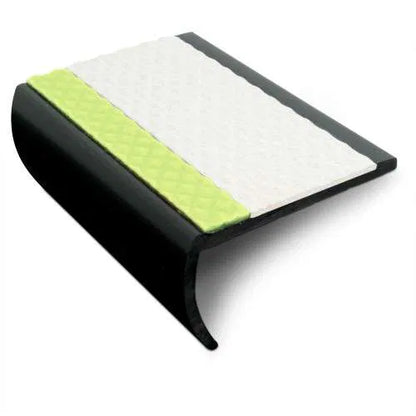 ASB 65x36mm Non-Slip Tredsafe PVC Stair Nosing - Slimline Aluminum - Inova Stair Nosings