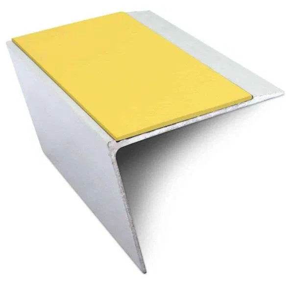  - NSL26 67x55mm DDA Aluminium Non-Slip Stair Nosing Edge Trim - Aluminium