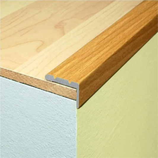 A31 25 x 10mm Aluminium Wood Effect Self Adhesive Stair Nosing Edge Trim - Inova Stair Nosings