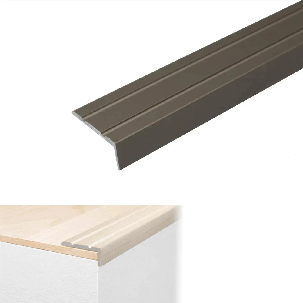 A31 Anodised Aluminium Self Adhesive Stair Nosing Edge Trim - Inova Stair Nosings