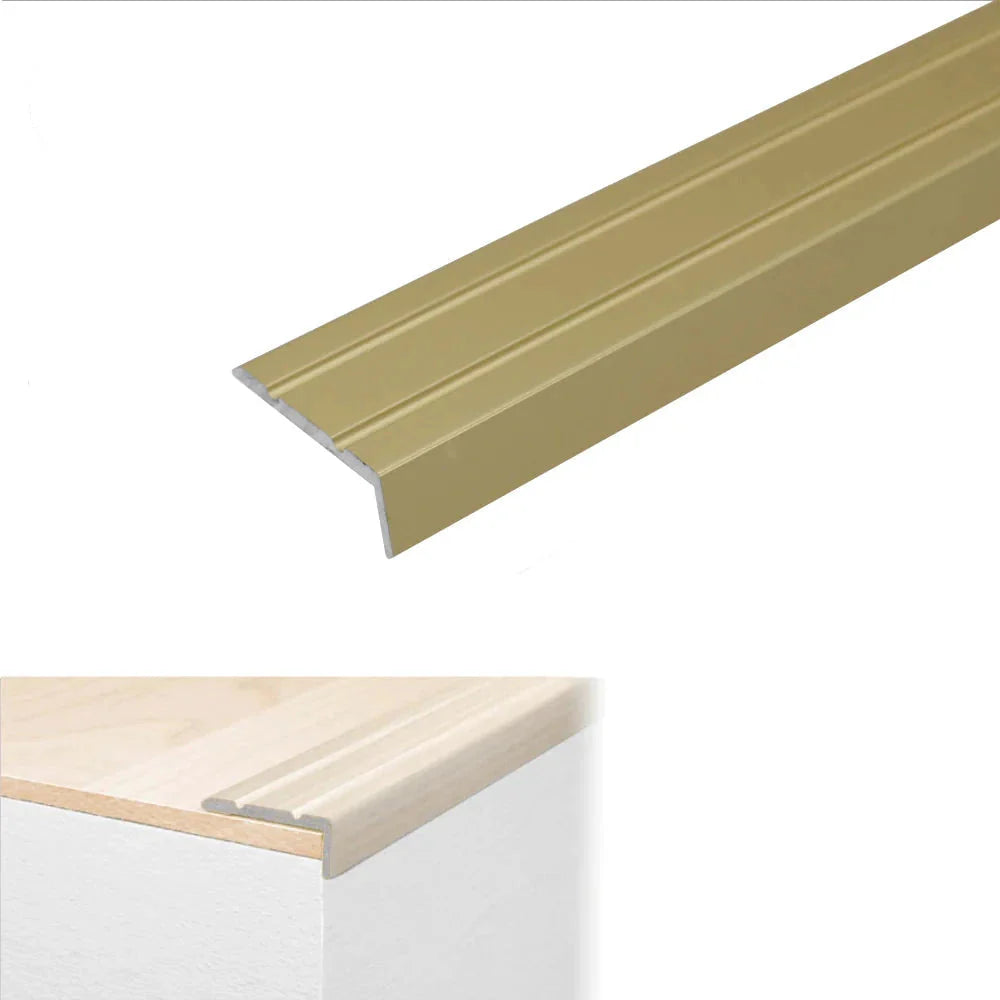 A31 Anodised Aluminium Self Adhesive Stair Nosing Edge Trim - Inova Stair Nosings