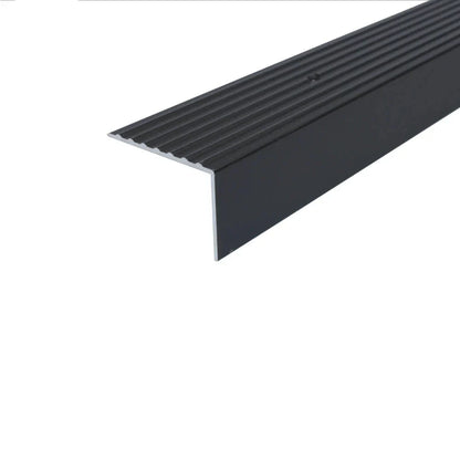 A32 65 x 42mm Anodised Aluminium Non Slip Ribbed Treads Stair Nosing Edge Trim - Inova Stair Nosings