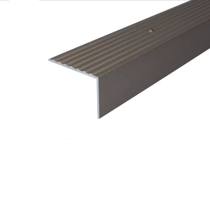 A32 65 x 42mm Anodised Aluminium Non Slip Ribbed Treads Stair Nosing Edge Trim - Inova Stair Nosings