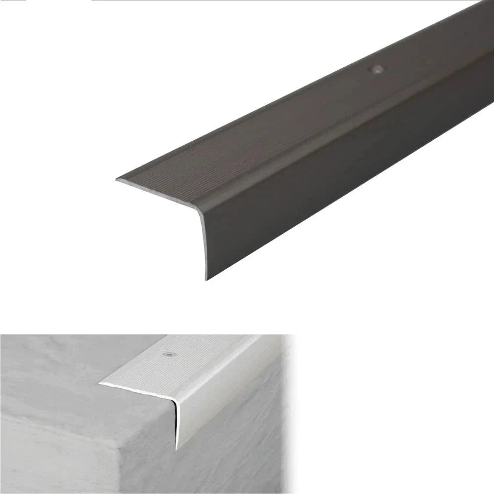 A42 Aluminium Non Slip Stair Nosing Edge Trim 41x26.6mm - Inova Stair Nosings