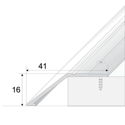  - A47 Anodised Aluminium Door Threshold Ramp Profile - Ramp