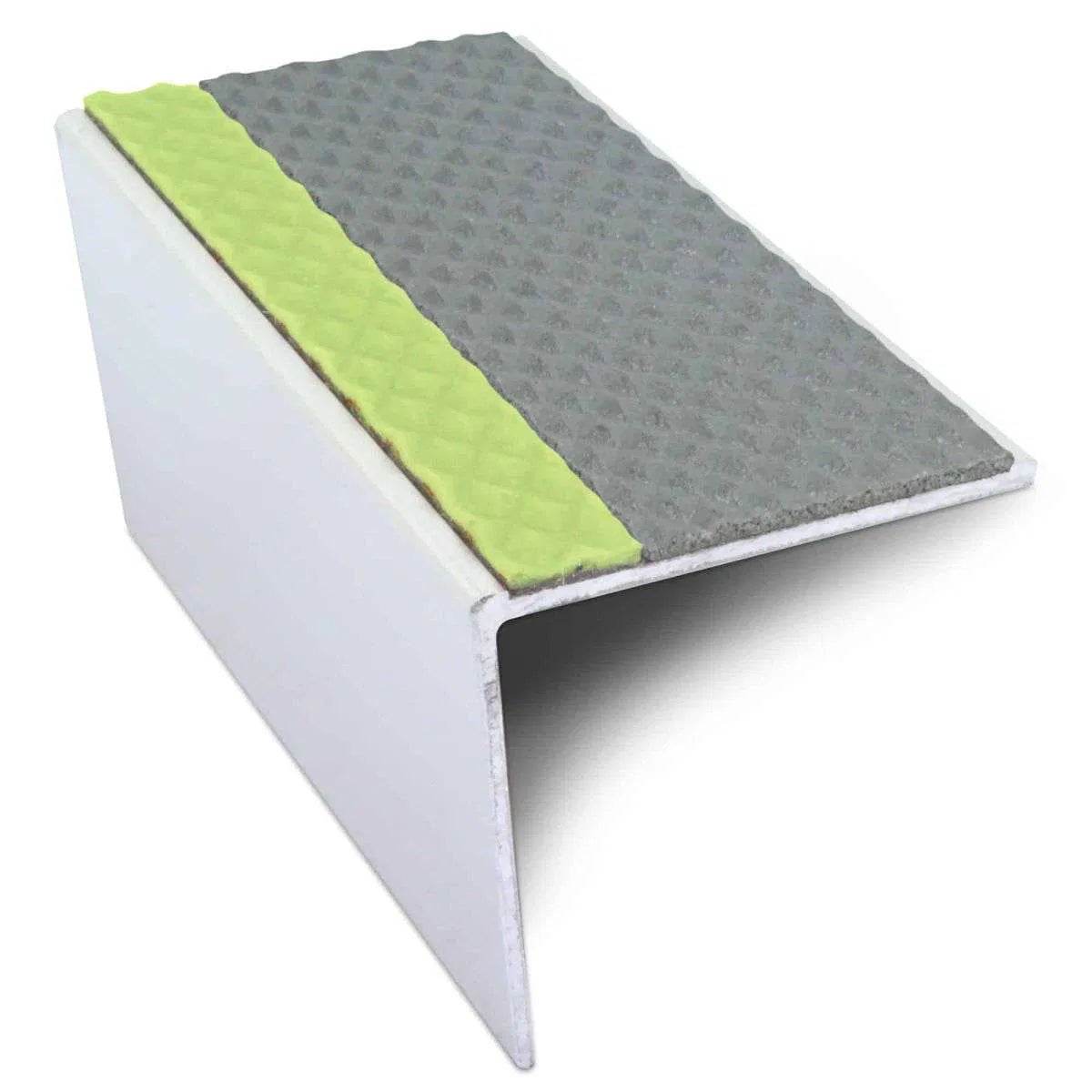  - ASL TredSafe DDA Compliant Non-Slip Aluminum Stair Nosing 57x55mm - Stair Nosing