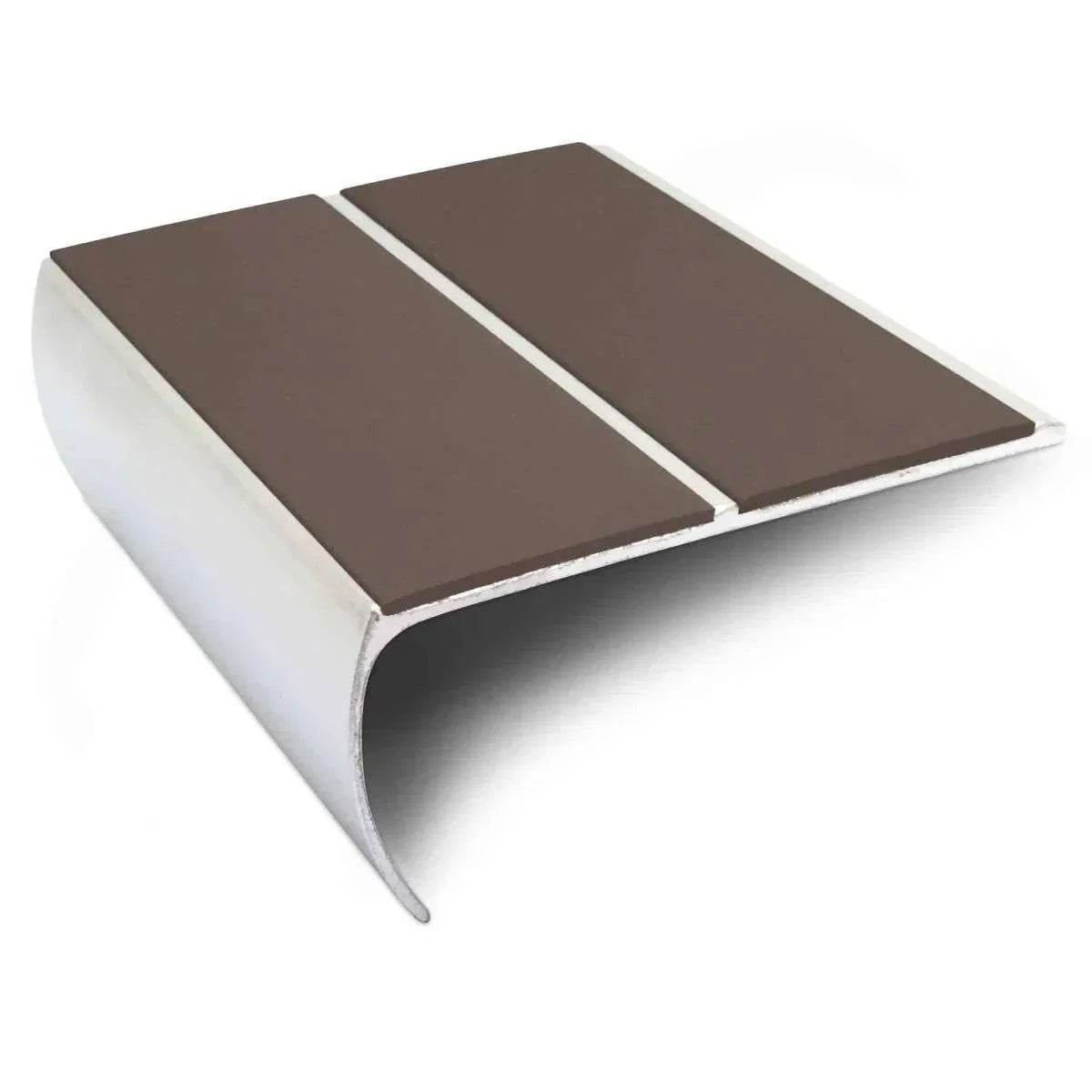  - NSL29 87x40mm Aluminum Non-Slip Stair Nosing with PVC Insert - Aluminium