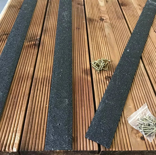Anti-Slip GRP Strips for Decking & Ramps – Free Drilling & Screws Included - Inova Stair Nosings