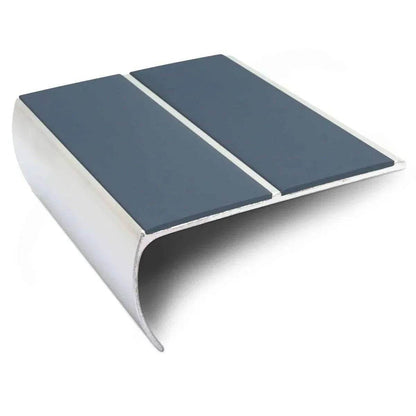  - NSL29 87x40mm Aluminum Non-Slip Stair Nosing with PVC Insert - Aluminium
