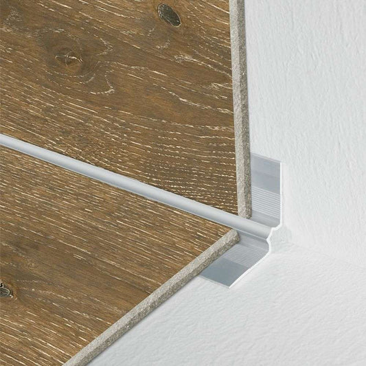 C31 28 x 28mm Anodised Aluminium LVT Stair nosing Inner Corner For 5mm Flooring - Inova Stair Nosings