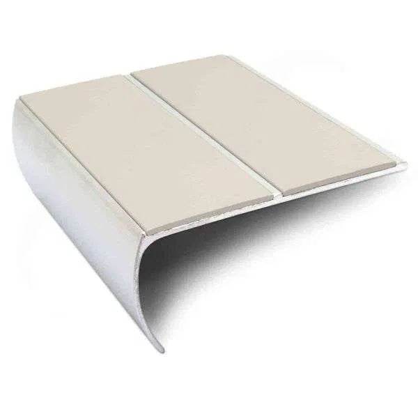  - NSL29 87x40mm Aluminum Non-Slip Stair Nosing with PVC Insert - Aluminium