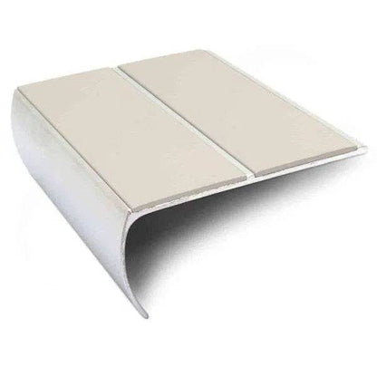  - NSL29 87x40mm Aluminum Non-Slip Stair Nosing with PVC Insert - Aluminium