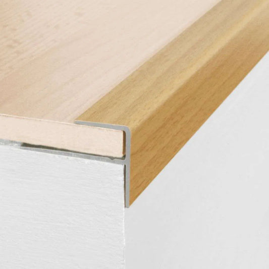 A60 15 x 22mm Push-In Anodised Aluminium Stair Nosing Edge Trim - Inova Stair Nosings