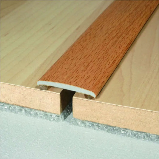 A08 Aluminium Wood Effect Flat Self Adhesive Door Threshold Strip - Inova Stair Nosings