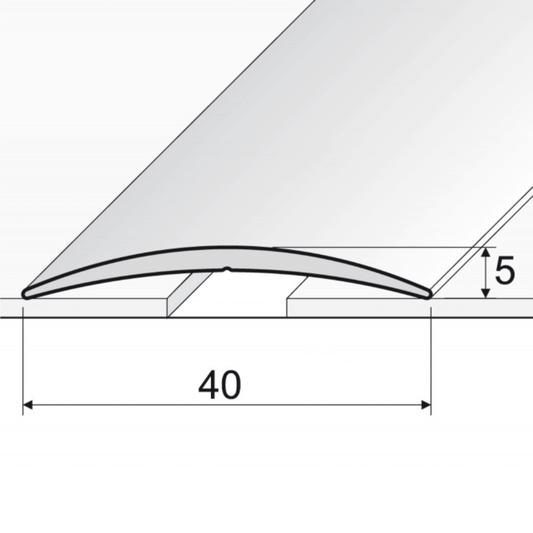A13 40mm Aluminium Wood Effect Self Adhesive Door Threshold Strip - Inova Stair Nosings