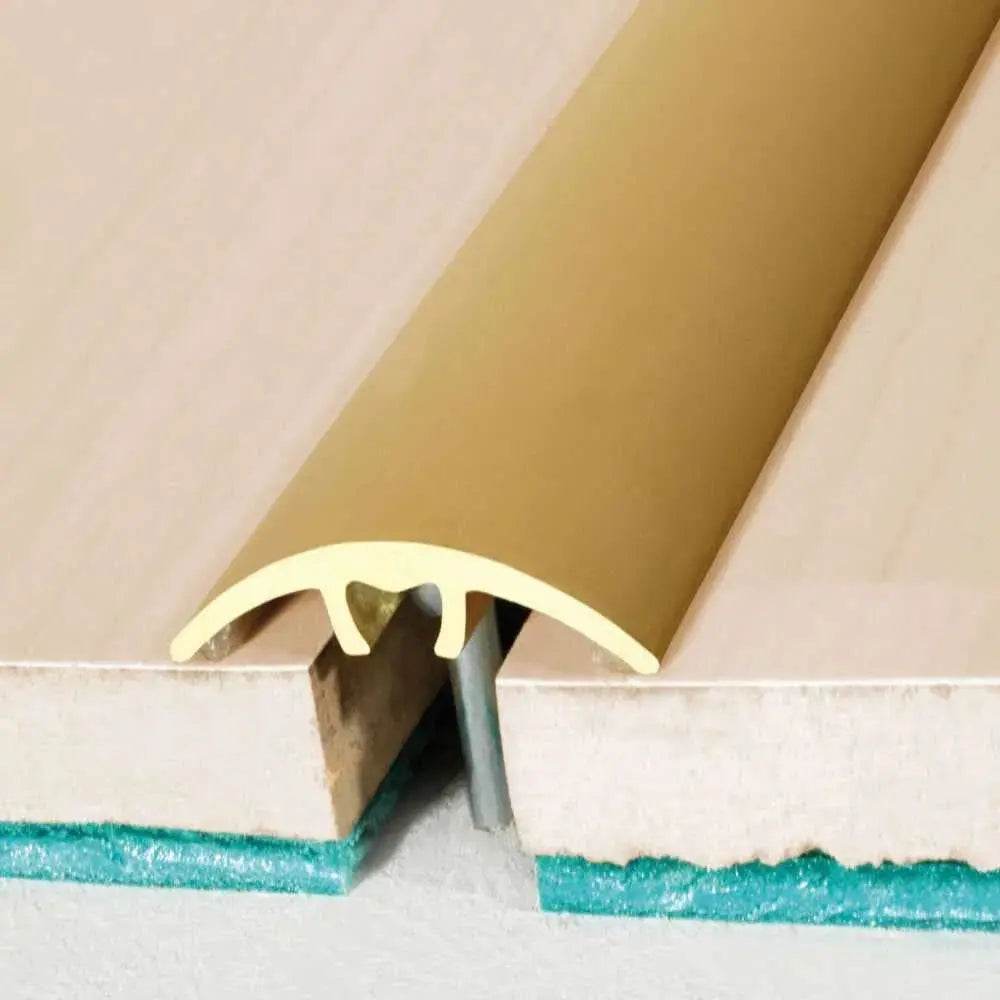  - A66 32mm Aluminium Wood Effect Door Threshold Strip - Aluminium