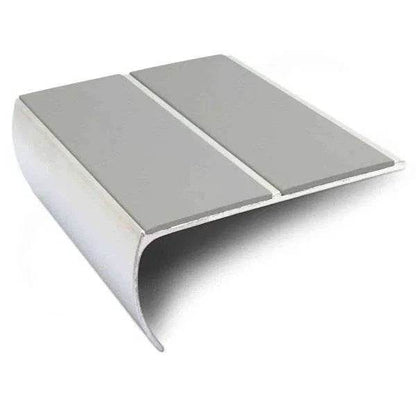  - NSL29 87x40mm Aluminum Non-Slip Stair Nosing with PVC Insert - Aluminium