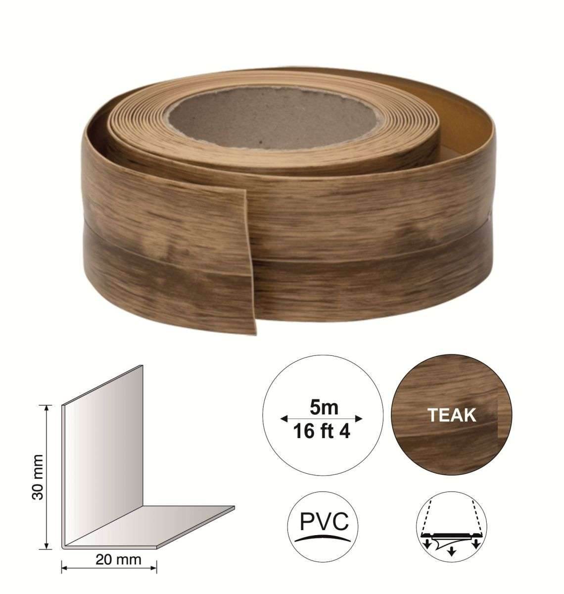  - Self-Adhesive Flexible PVC Skirting Board – Easy Install UPVC Trim - 