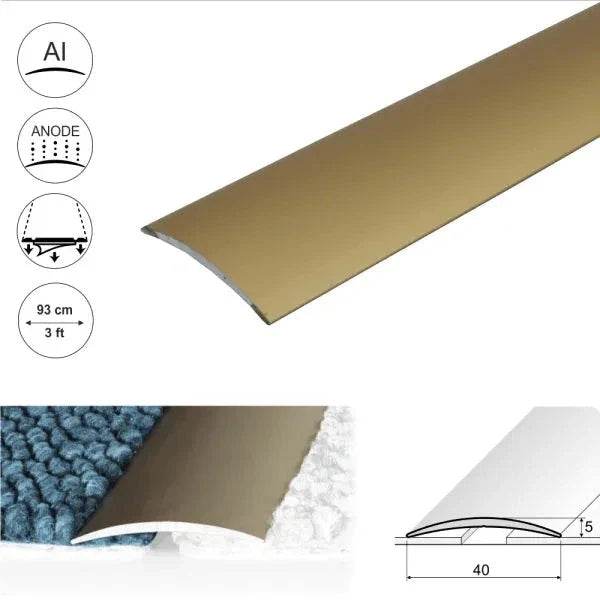  - A13 Anodised Aluminium Self Adhesive Door Threshold Strip - Aluminium