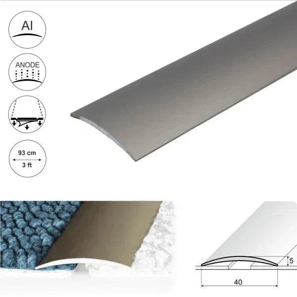  - A13 Anodised Aluminium Self Adhesive Door Threshold Strip - Aluminium