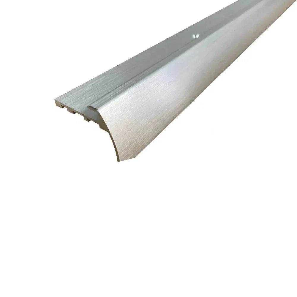  - TVB 37.5 x 35mm Anodised Aluminium Bull Nose LVT Stair Nosing 5mm Flooring Edge Trim - Stair Nosing
