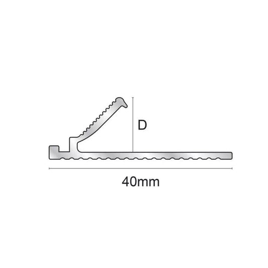  - NNL01 Carpet Clamp – 40x10mm, 3.22m Length - Stair Nosing
