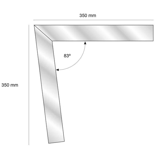  - NSA Rakeback – 42mm Stair Edge Trim Pre-Formed 350mm Length - 