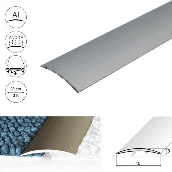  - A13 Anodised Aluminium Self Adhesive Door Threshold Strip - Aluminium